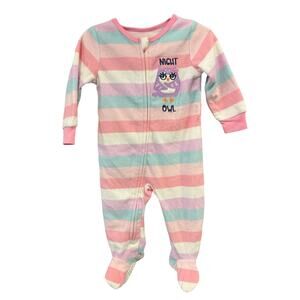 5/$15 "Night Owl" Striped Sleeper - Absorba - 12mo